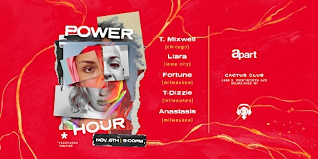 Apart Presents "Power Hour": 5 DJs, 5 hours, No Limits primary image