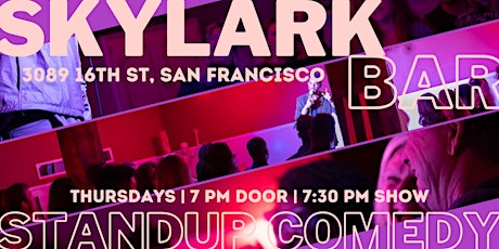 Imagem principal do evento Skylark Bar Standup Comedy Happy Hour