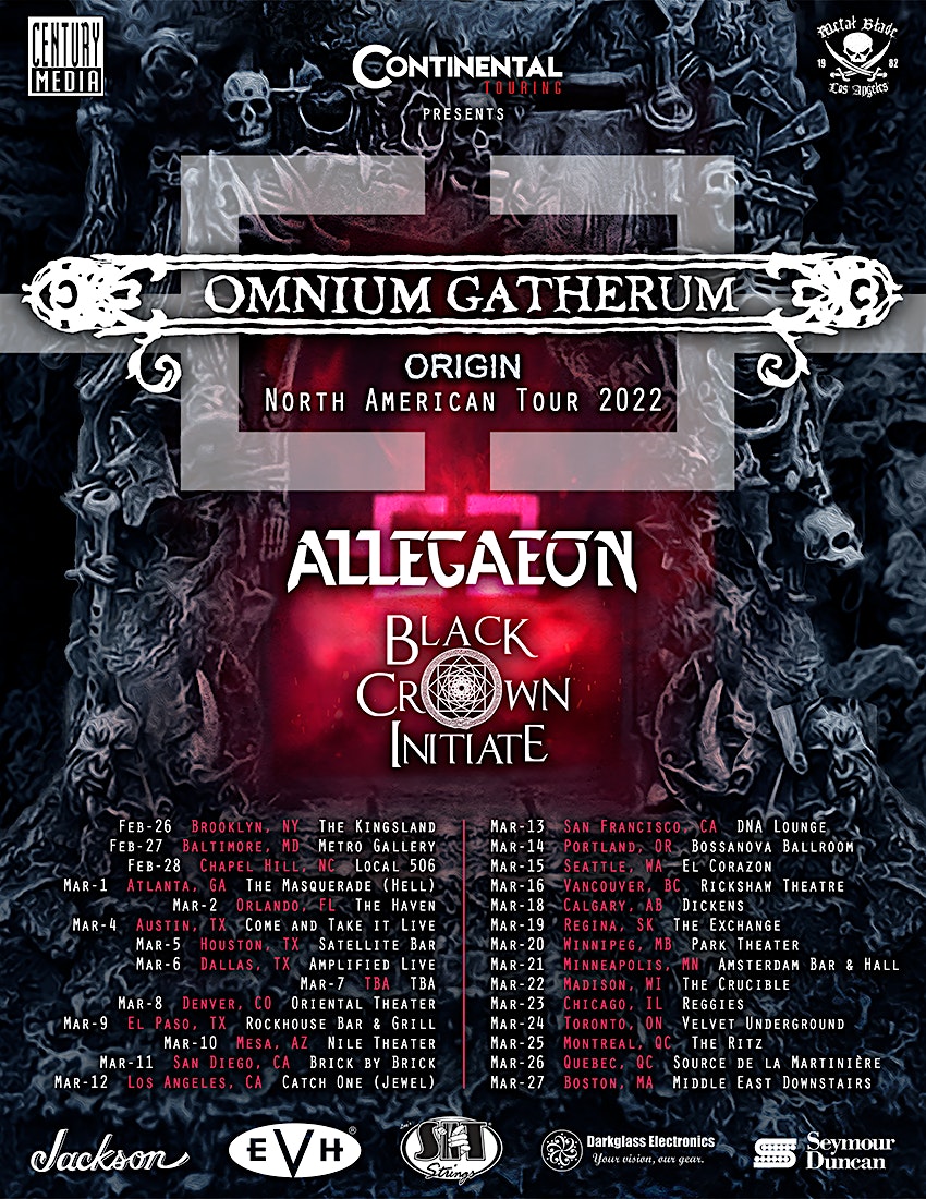 Omnium Gatherum, Allegaeon. and Black Crown Initiate in Orlando at the Haven