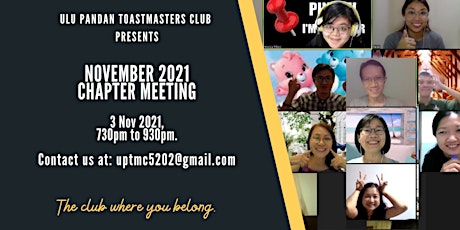 November 2021 Ulu Pandan Toastmasters Chapter primary image