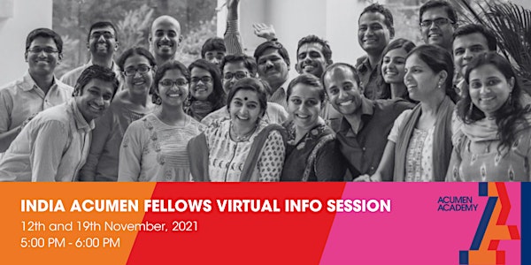 India Acumen Fellows Program 2022 - Info Session
