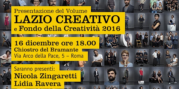 Presentazione del volume Lazio Creativo e Fondo della Creatività 2016