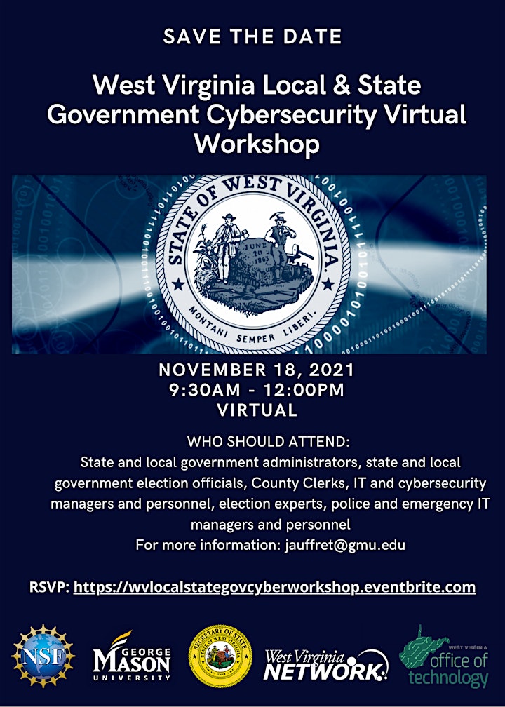 WV Local and State Government Cybersecurity Partnership Virtual Workshop image
