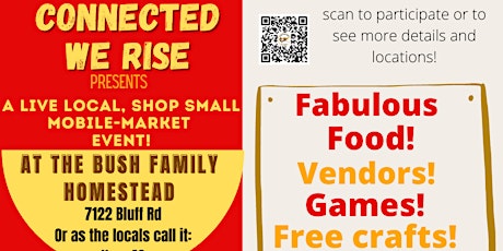 LIVE LOCAL, SHOP SMALL  Mobile Vendor Markets @ Bush Family Homestead tickets
