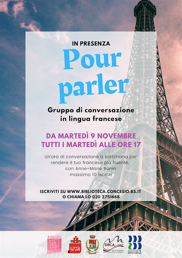 
		Immagine Pour parler: gruppo di conversazione in francese
