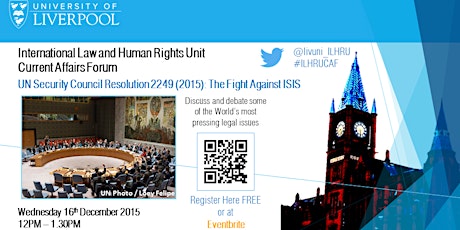 ILHRU Current Affairs Forum: UN Security Council Resolution 2249 (2015) primary image