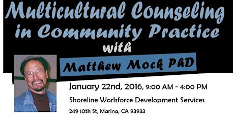 Multicultural Counseling in Community Practice, with Dr. Matthew Mock. primary image