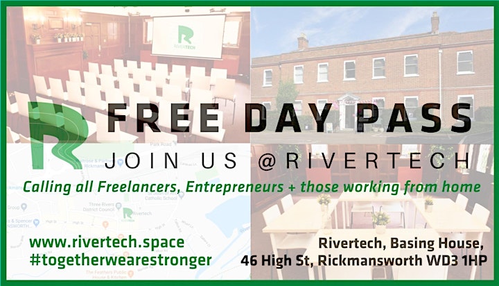 WorkForFreeWednesday - FREE Day Pass To Work At Rivertech, Rickmansworth! image