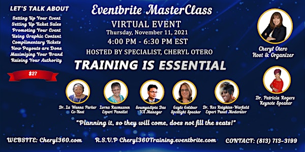 Eventbrite Training Masterclass