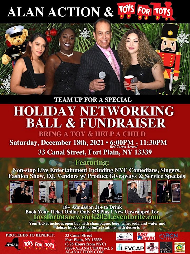 AlanAction.com Presents the Capital Region's Toys For Tots Gala 12/18/21 image