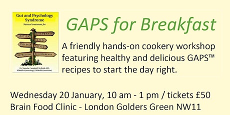 GAPS for Breakfast - a cookery workshop primary image