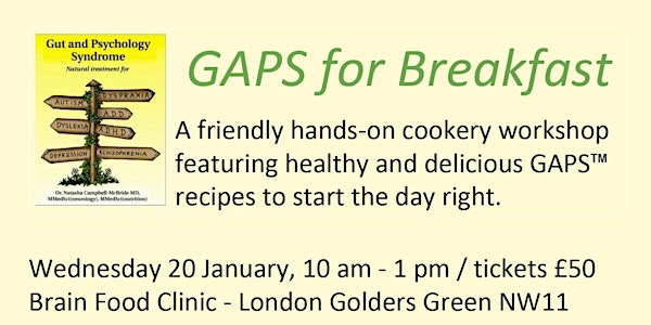 GAPS for Breakfast - a cookery workshop