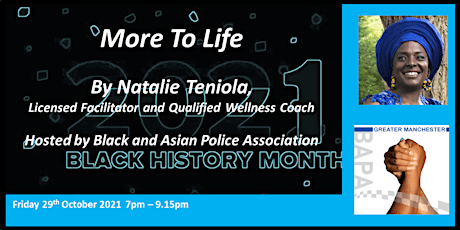 More to Life - Natalie Teniola - BAPA GM Online Event primary image