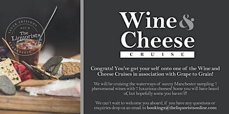(7/50 Left) Wine & Cheese Tasting Cruise! 7pm (The Liquorists)