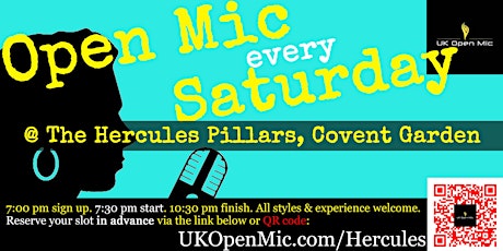 UK Open Mic @ Hercules Pillars in COVENT GARDEN / HOLBORN / TEMPLE tickets
