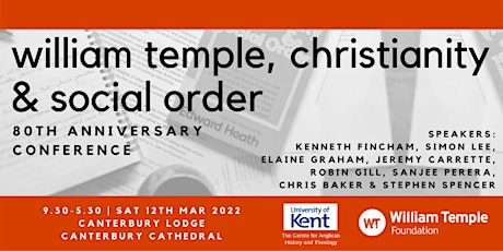 Conference - William Temple, Christianity & Social Order tickets
