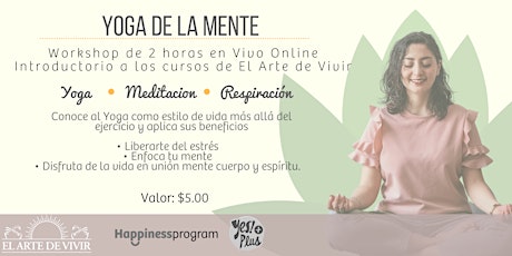Yoga de la Mente    Workshop Online primary image