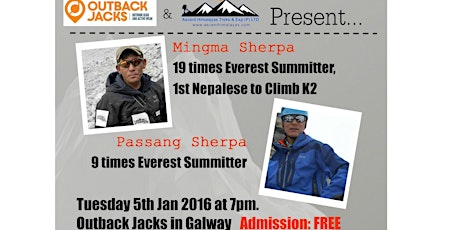An Evening with Everest Sherpas at Outback Jacks primary image