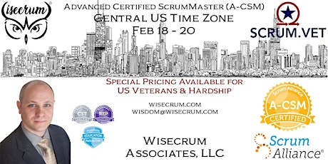 Advanced Certified ScrumMaster (A-CSM) | Live-Online-Virtual | Zoom + Mural tickets