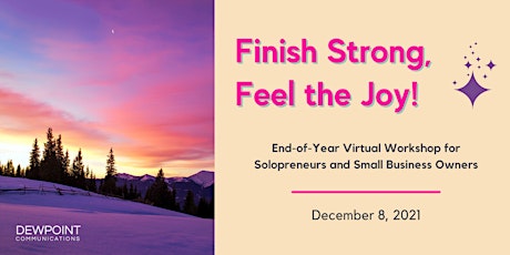 Finish Strong, Feel the Joy – End-of-Year Solopreneur Workshop primary image