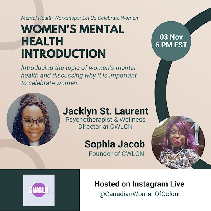 
		Let's Celebrate our Women - Mental Health Workshops and Discussion Panels image
