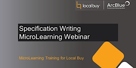 Specification Writing MicroLearning Webinar tickets