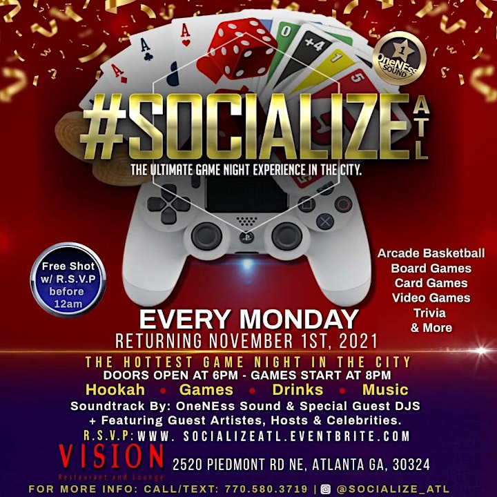 SocializeATL - "The Ultimate Game Night Experience In The City!" image