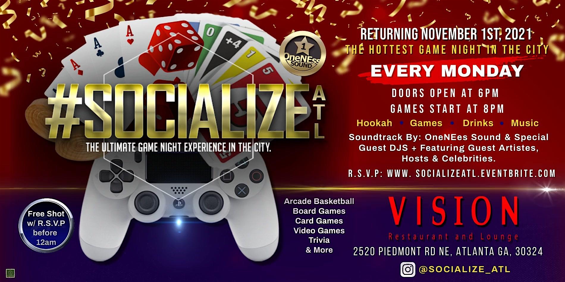 SocializeATL - "The Ultimate Game Night Experience In The City!"
