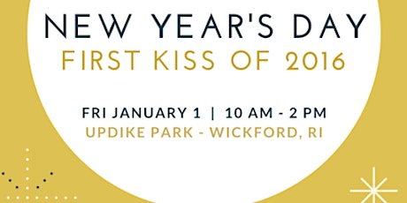 First Kiss of 2016 - Under the Mistletoe - Updike Park - Wickford, RI primary image