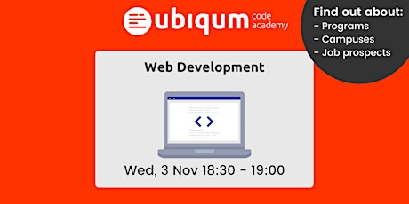 Imagen principal de Ubiqum Web Development Info Session — November