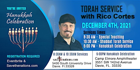 Image principale de Rico Cortes Torah Service and Hanukkah Celebration