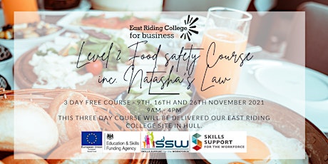 FREE 3 day food safety course including Natasha's Law & Allergen Awareness