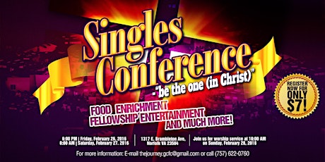 Singles Conference - "Be the One" primary image