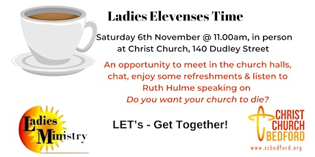 Ladies Elevenses Saturday 6th November