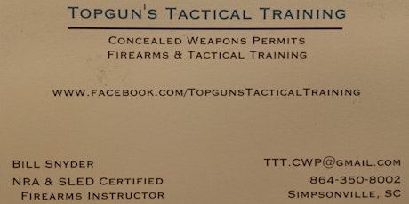 SC Concealed Weapons Permit Class 16-12 (Dec 10, 2016) primary image