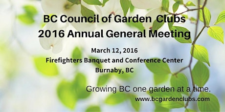 2016 AGM of the BC Council of Garden Clubs primary image