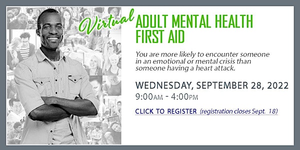 Adult Mental Health First Aid - IN PERSON