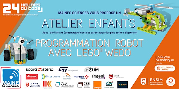 #24HDUCODE : Atelier Enfants - Programmation robot avec LEGO® WeDo