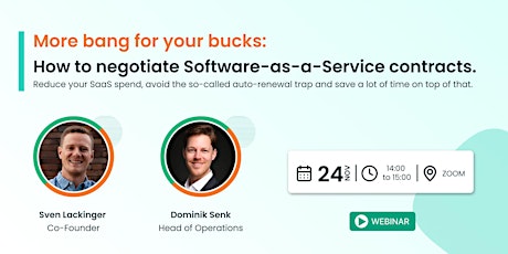More bang for your bucks: How to negotiate Software-as-a-Service contracts primary image