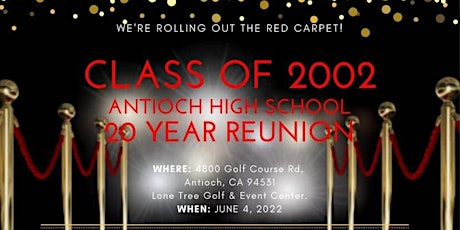 Antioch High School - Class of 2000, 2001, 2002 & 2003 -  *20* year reunion tickets