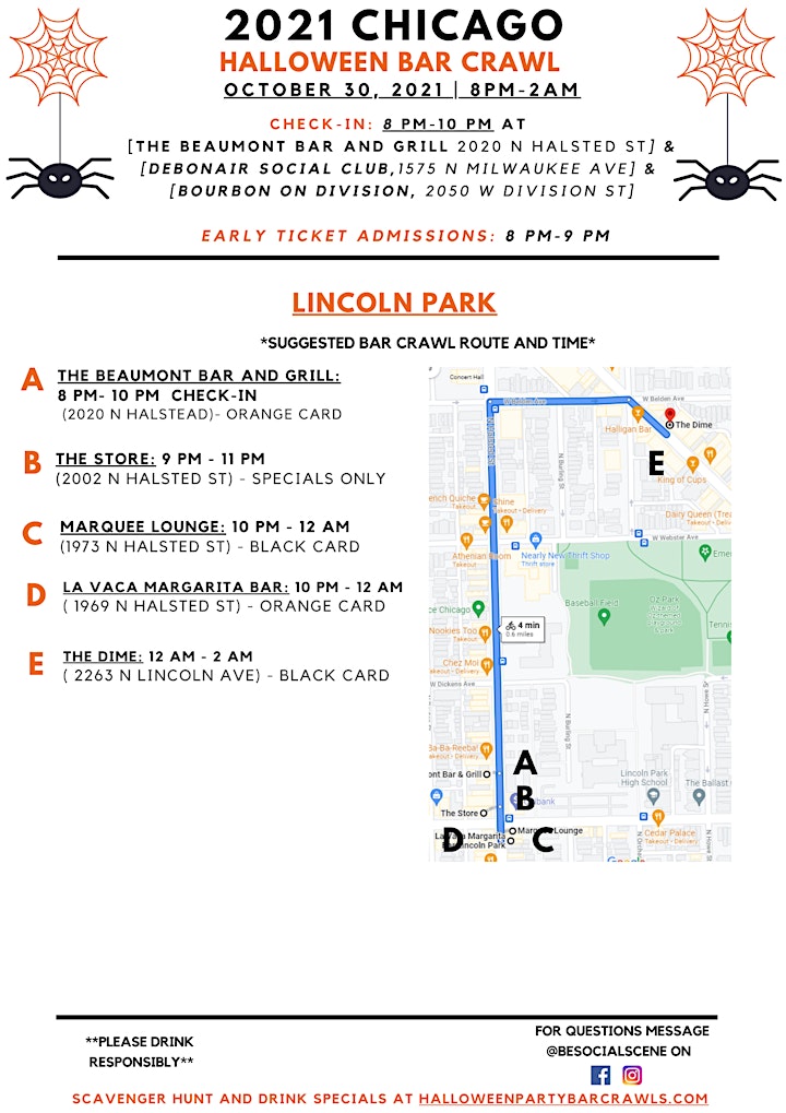 (Almost Sold Out) 2021 Chicago Halloween Bar Crawl (Saturday) image