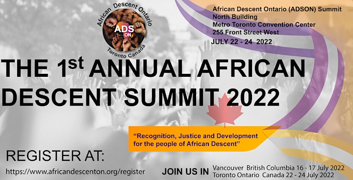 
		THE FIRST ANNUAL AFRICAN DESCENT SUMMIT 2022 image
