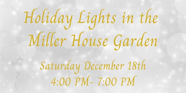 Holiday Lights in the Miller House Garden