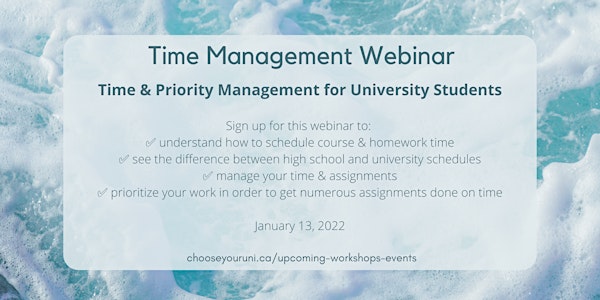 Time & Priority Management for University Students
