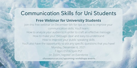 Communication Skills for University Students