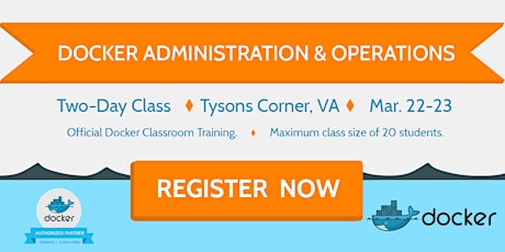Tysons Corner, VA: Docker Administration & Operations - Official Training primary image