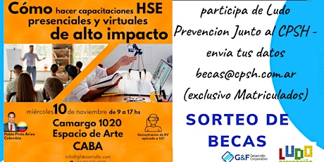 Imagen principal de Sorteo de Becas " Como hacer capacitaciones de Hig