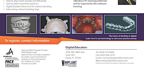 In Office Restorative, Surgical Guides, & Orthodontic Aligners 3D Printing tickets