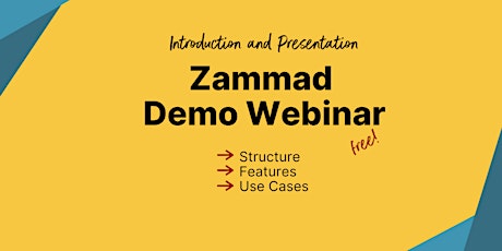 Introduction to Zammad: Demo Webinar (English) tickets