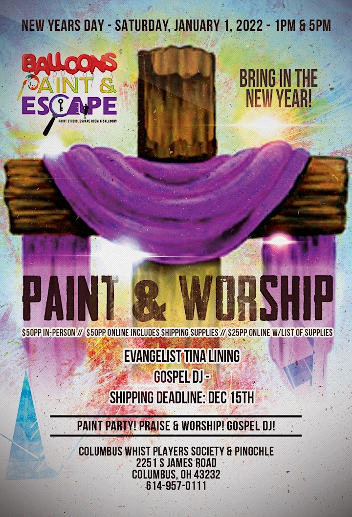 
		Paint & Worship - Sessions at 1pm & 5pm image
